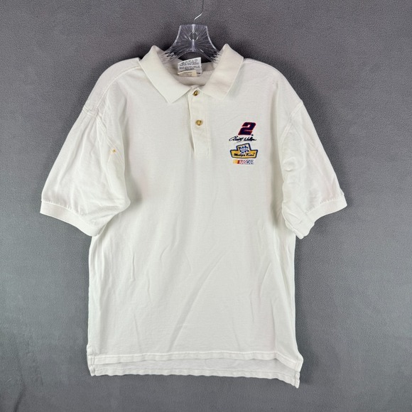 Vintage Nascar Mens Polo Shirt Rusty Wallace‎ #2 Racing Competitors View Oneita - Picture 3 of 11